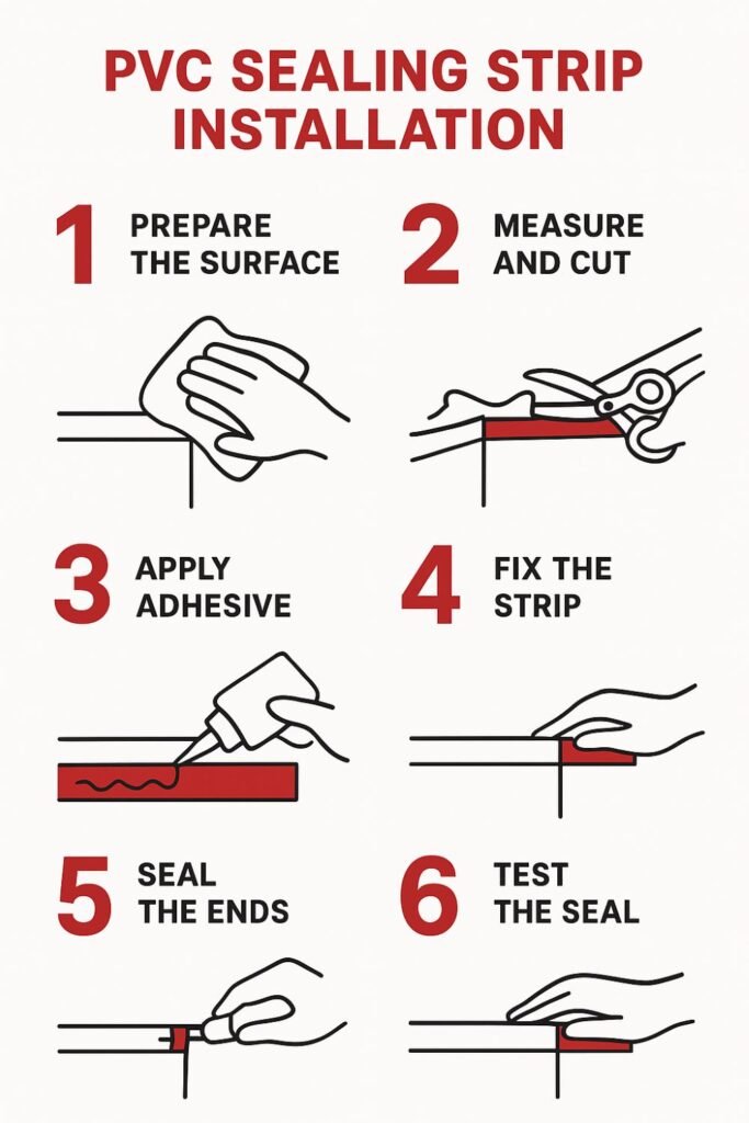 pvc sealing strip installation