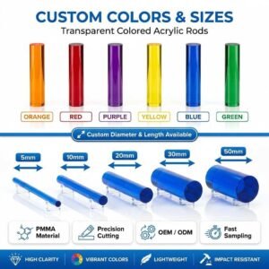Coloful High-Transparency Acrylic Rod Factory Custom PMMA Rod