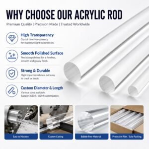 Transparent Acrylic Rod Factory High Quality Custom PMMA Rod