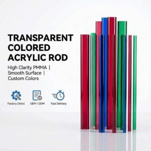 Colorful Acrylic Rod Premium Pigmented PMMA Customizable Size