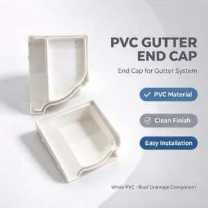 PVC Gutter End Cap Extrusion for Rain Gutter System House Roof