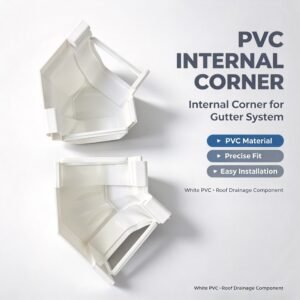 PVC Gutter Parts Internal Corner Extrusion For House Roof Gutter